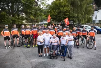 Leaving Matlock, waved off by Richard's family and friends